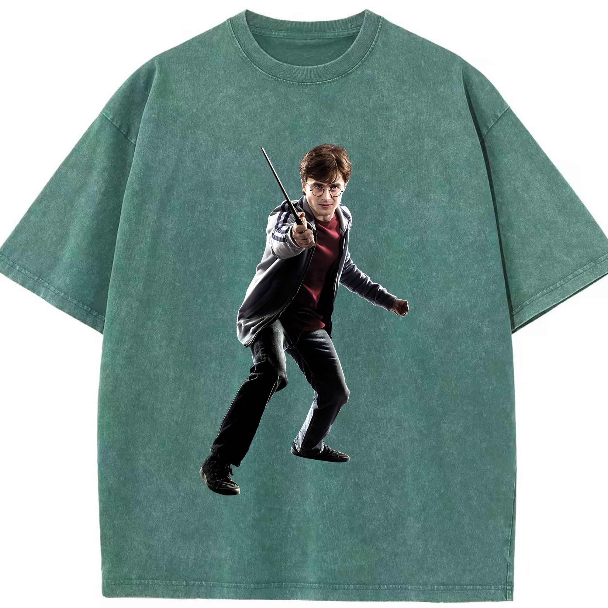 （画像用） Harry Potter ハリー・ポッターシリーズ 綿100% ヴィンテージ風 半袖Tシャツ（フロントプリント）